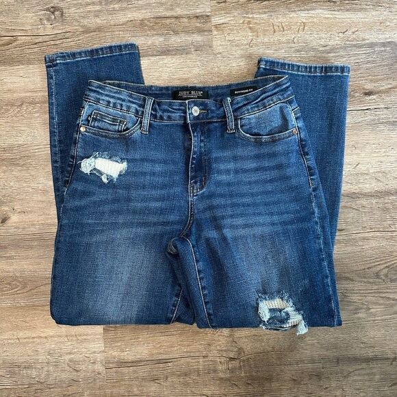 Judy Blue Denim - Judy Blue Boyfriend Fit Distressed Denim Jeans Size 7/29